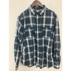 Mossimo Supply Co Athletic Fit ButtonUp Shirt Mens Plaid Flannel MultiColorLarge